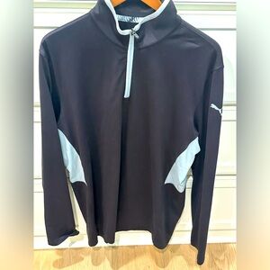 Puma Golf Black 1/4 Zip Long Sleeve